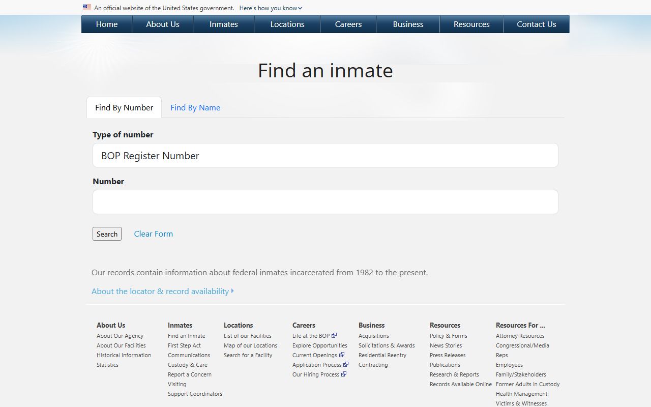 Federal BOP inmate locator for Baldwin County residents in the federal inmate population