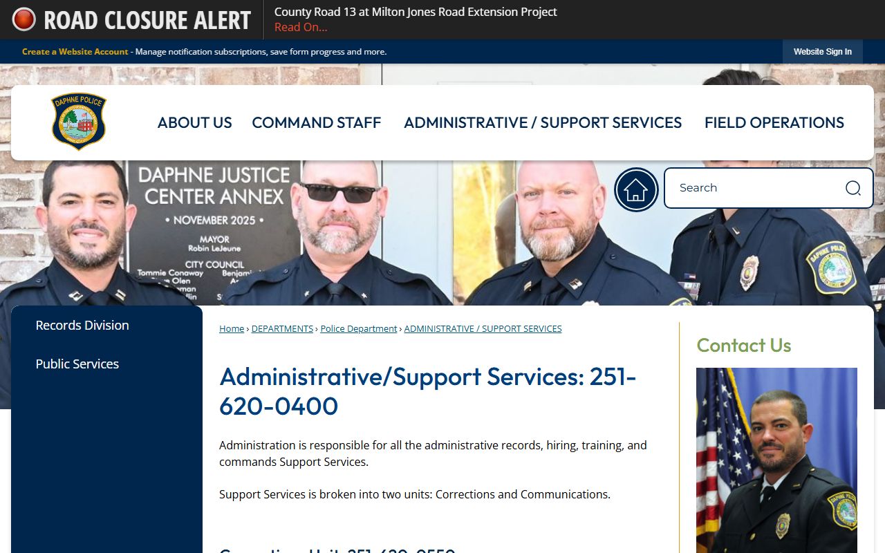 Daphne Corrections Center Baldwin County custody and visitation information