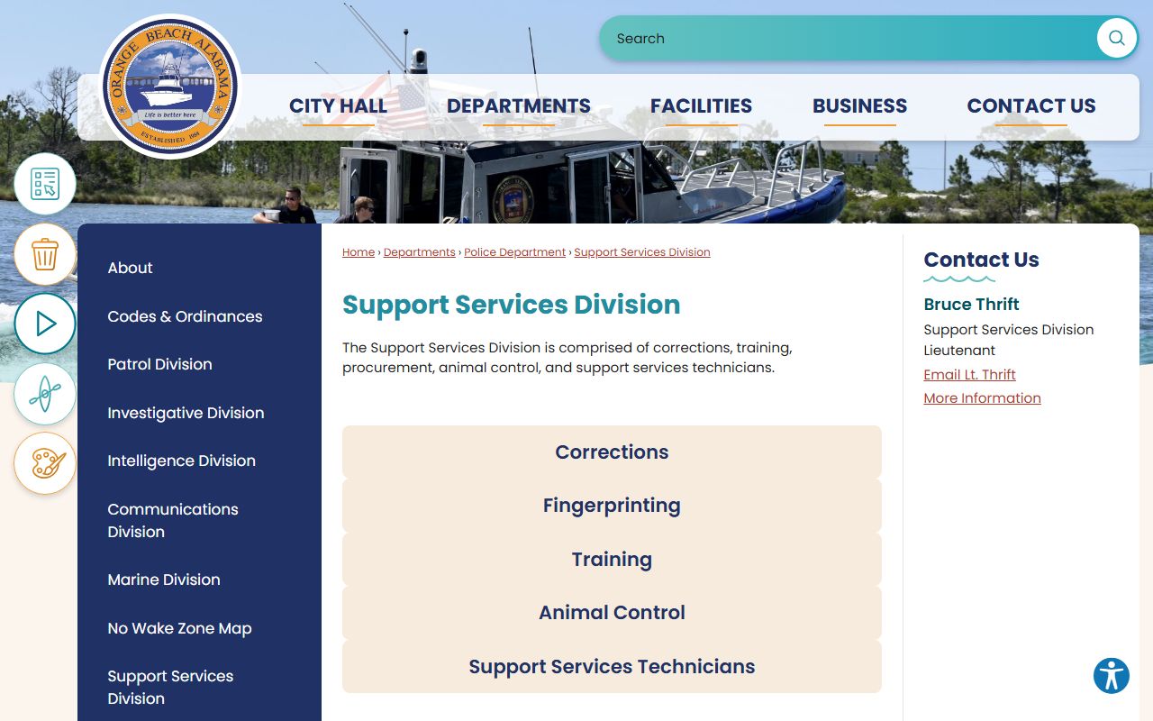 Orange Beach City Jail Baldwin County inmate search and visitation details